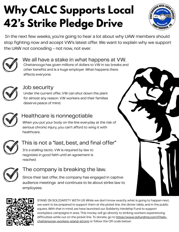 Why CALC Supports Local 42's Strike Pledge Drive
